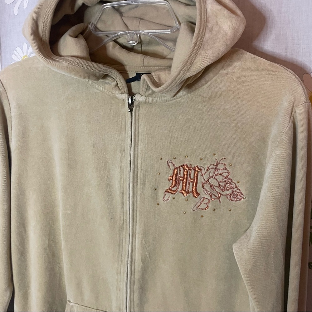 OFFICIAL TUPAC MAKAVELI BRANDED rose gold embroidered track suit jacket - Picture 4 of 8